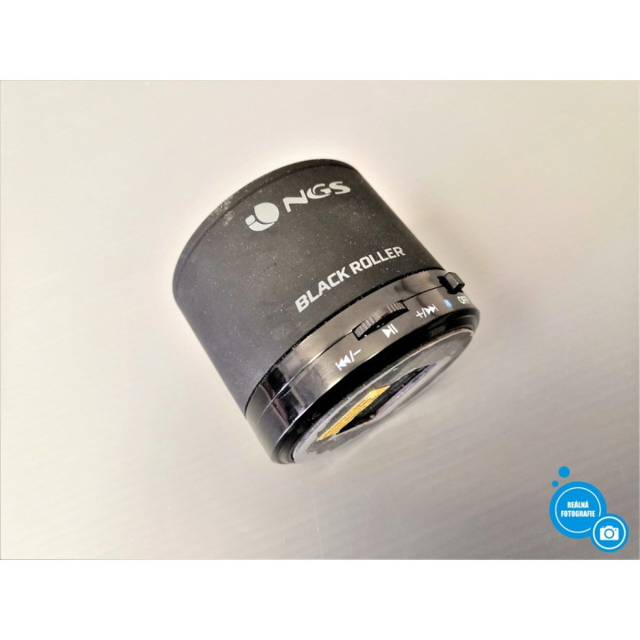Přenosný Bluetooth mini reproduktor NGS Black Roller, 520mAh - černá