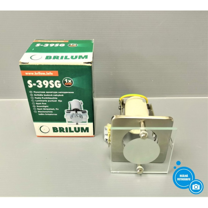 Nehybné bodové svítidlo Brilum S-39SG, 40W - stříbrná