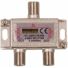 Pasivní anténní rozbočovač König - FC-2SPLT-ST-KN, 5-2400 MHz 6.5 dB - 2x výstup