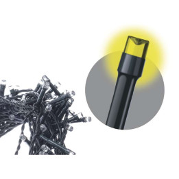 Vánoční venkovní LED závěs s časovačem EMOS ZY2058, 120 LED, teplá bílá