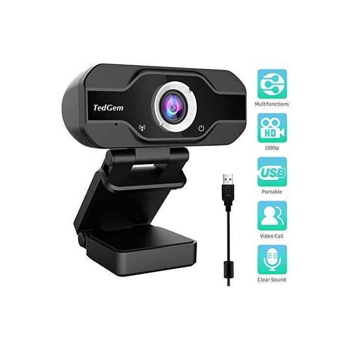 Webkamera TedGem CE0248 - 01 Full HD, černá