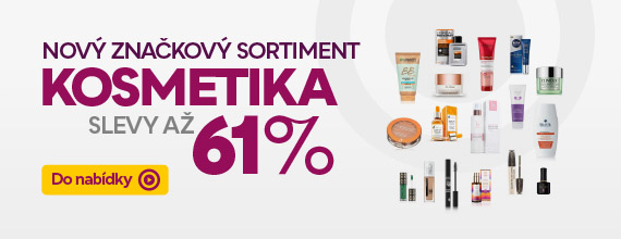 KOSMETIKA - nový značkový sortiment se slevami až 61 % kategorie na Nejstore.cz!