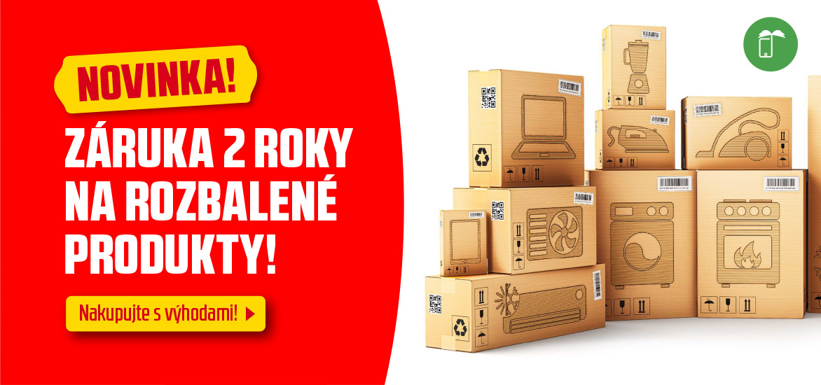 Záruka 24 měsíců i na rozbalené produkty!